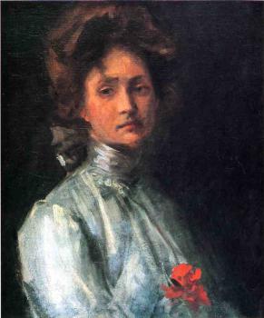 William Merritt Chase : Portrait of a Young Woman